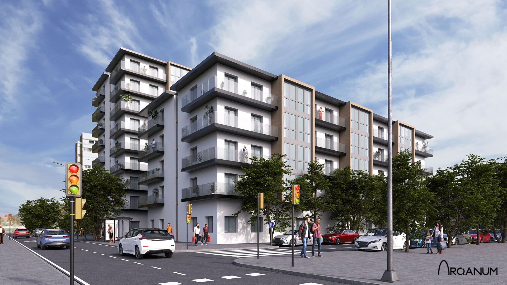 Edificio de viviendas en Sant Just Desvern, fachada